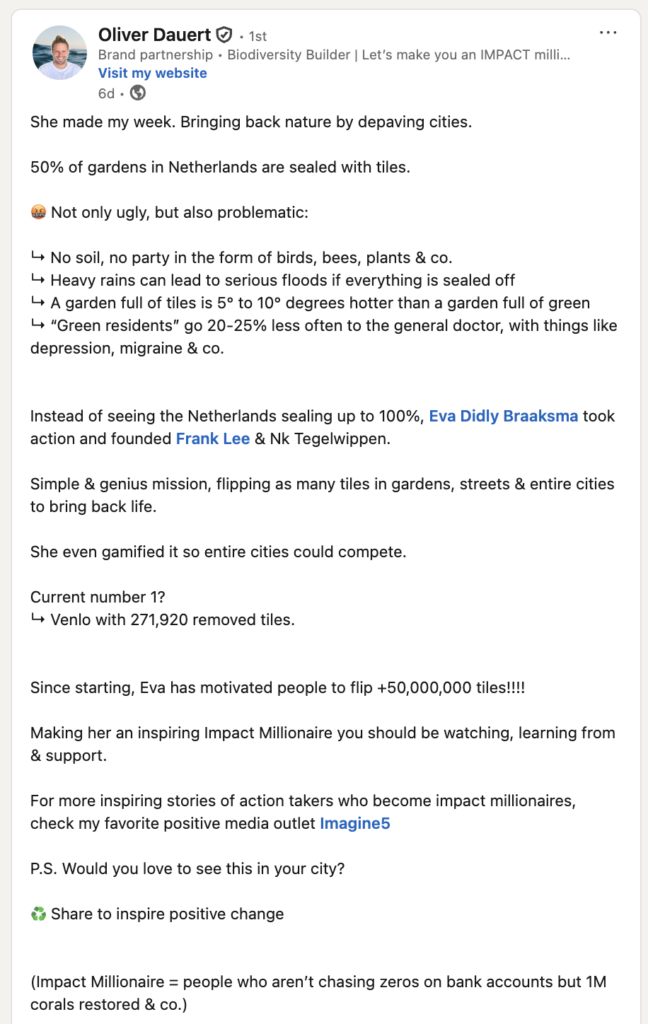 how-to-write-a-good-linkedin-post-oliver-dauert-example-tiles